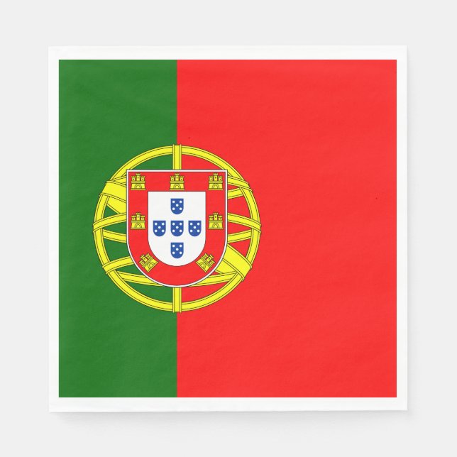 Guardanapo De Papel Bandeira Portuguesa (Portugal) (Frente)
