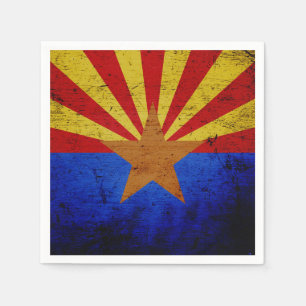 Guardanapo De Papel Bandeira preta do estado da arizona do Grunge
