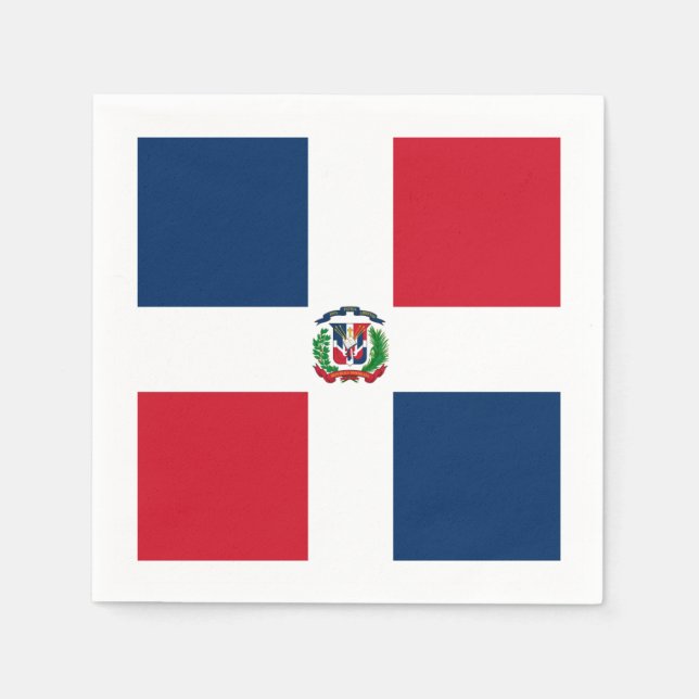 Guardanapo De Papel Bandeira: República Dominicana (Frente)