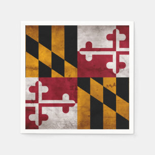 Guardanapo De Papel Bandeira resistida do estado de Maryland do