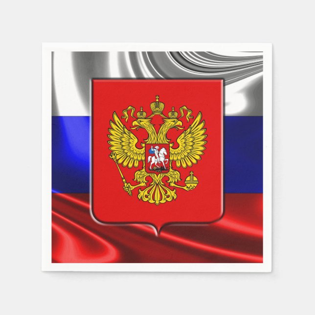 Guardanapo De Papel bandeira russa (Frente)