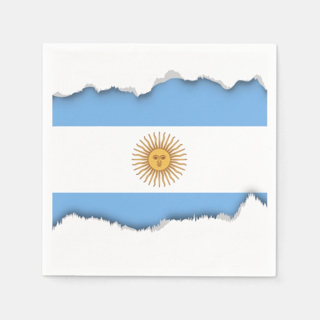 Guardanapo De Papel Bandeira tradicional da Argentina (Frente)