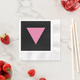 Guardanapo De Papel bandeira triângulo rosa SlipperyJoe's símbolo rosa