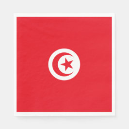 Guardanapo De Papel Bandeira Tunisina (Tunísia) (Crescente Islâmica)