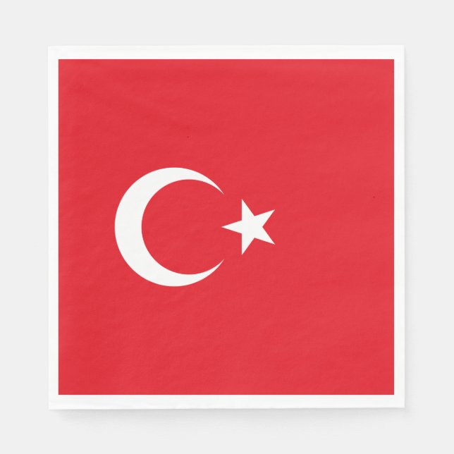 Guardanapo De Papel Bandeira Turca (Turquia) (Frente)