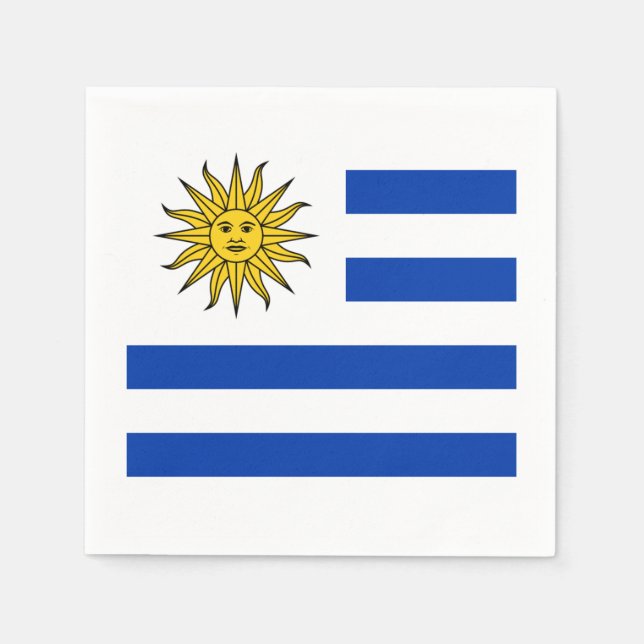 Guardanapo De Papel Bandeira: Uruguai (Frente)