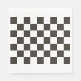 Guardanapo De Papel Bandeira Xadrez (Preta e Branca) (Padrão Xadrez)
