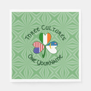 Guardanapo De Papel Bandeiras Açores Irlanda EUA Trevo Personalizadas