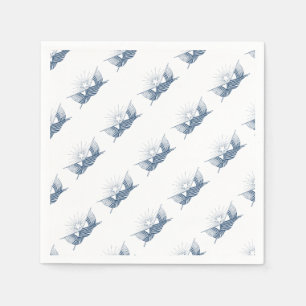 Guardanapo De Papel Bandeiras Americanas de Vintagem Azul e Branco com