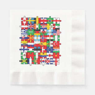 Guardanapo De Papel Bandeiras de países de bandeira internacional mund