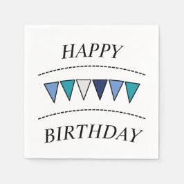 Guardanapo De Papel Bandeirolas Engraçadas Feliz Aniversário