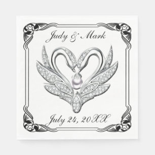 Guardanapo De Papel Bandeja Negra Banhos de Prata Papel Nápoles