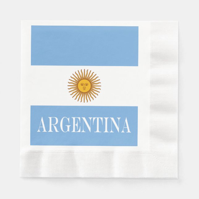 Guardanapo De Papel Bandera de bandeira da Argentina (Frente)