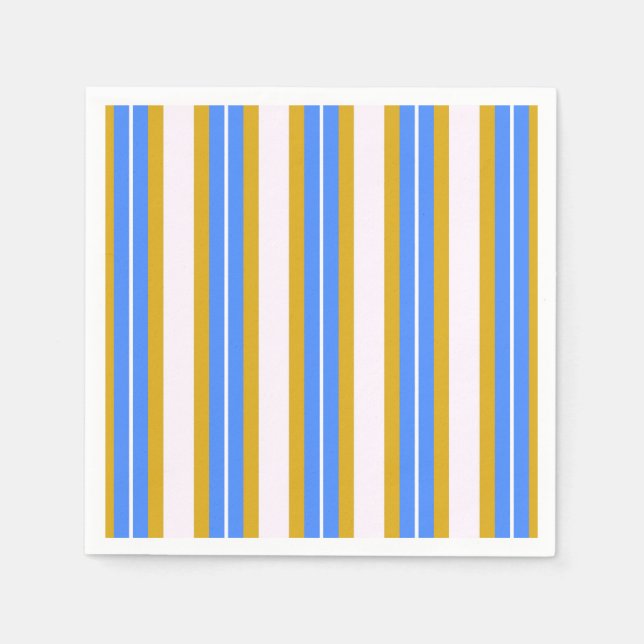 Guardanapo De Papel Banhas Retroativas - Amarelo Azul (Frente)