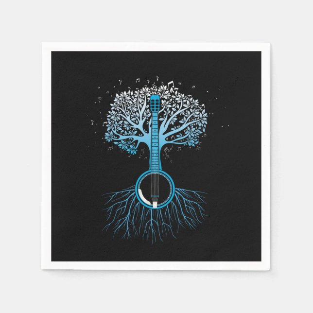 Guardanapo De Papel Banjo Tree Country Music Bluegrass Musician Gift (Frente)