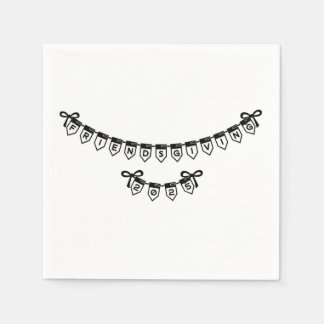 Guardanapo De Papel Banner de Amizade Font Design Napkins