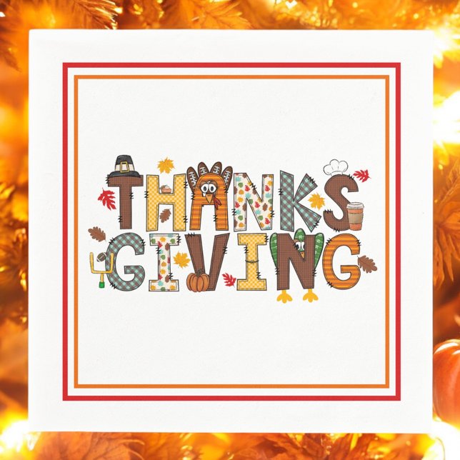 Guardanapo De Papel Banquete de Ação de Graças Festivo Turquia Saída d (Criador carregado)