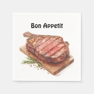 Guardanapo De Papel 🍖 "Banquete de Carnivore" - Bon Appetit Napkins �
