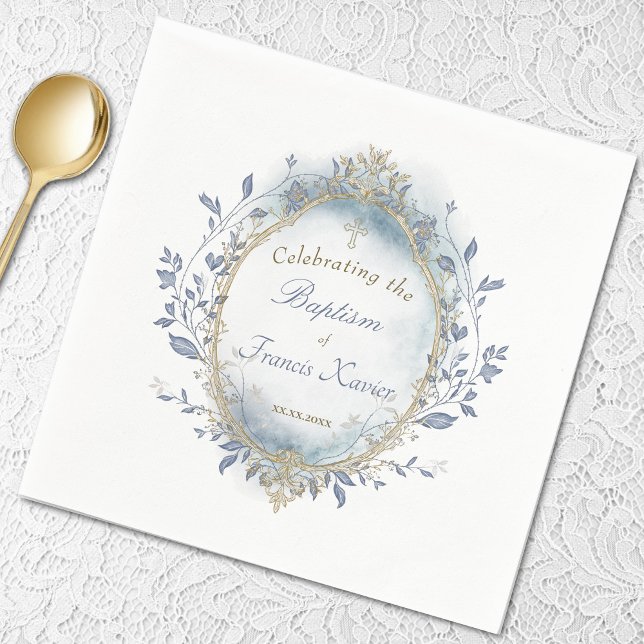 Guardanapo De Papel Baptism baby boy  (Criador carregado)