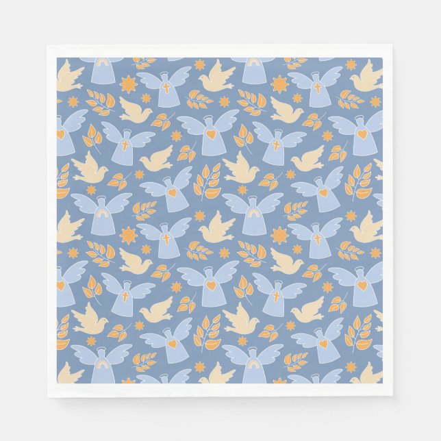 Guardanapo De Papel Baptism Dove and Angel paper (Frente)