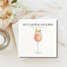Bar de Casamento de Praia Tropical Napkins
