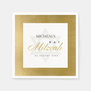 GUARDANAPO DE PAPEL BAR DOURADO ELEGANTE SIMPLES DE FAUX CLEAN BAT MIT