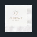 Guardanapo De Papel Bar Dourado Mitzvah<br><div class="desc">Bar contemporâneo Mitzvah guardanapo de Shelby Allison em ouro que pode ser personalizado com seu texto.</div>
