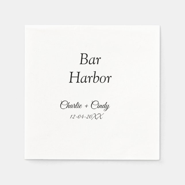 Guardanapo De Papel Bar Harbour festa de solteira bridges casamento (Frente)