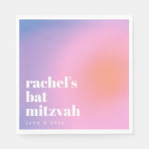 Bar Mitzvah de Morcego Roxo Lavanda Personalizado 