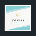 Guardanapo De Papel BAR MITZVAH - estrela simples e moderna azul turqu<br><div class="desc">por kat massard >> WWW.SIMPLYSWEETPAPERIE.COM <<<</div>