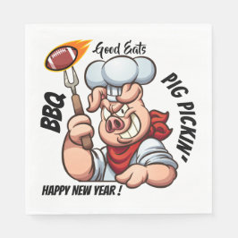 Guardanapo De Papel Barbecue Pig Pickin' Napkin