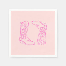 Guardanapo De Papel Barbie Rosa Boots Cowgirl Bachelorette