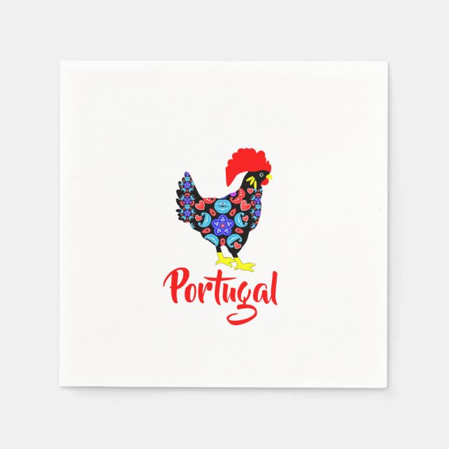 Guardanapo De Papel Barcelos Rooster Emblema Nacional Português (Frente)