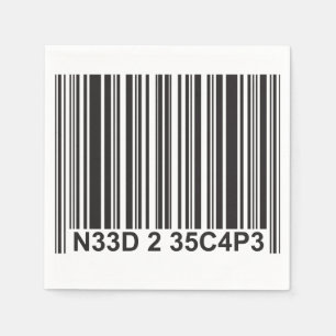 Guardanapo De Papel Barcode Leettalk - Precisa escapar