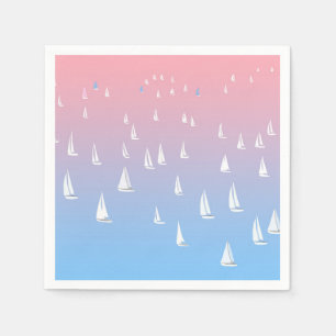 Guardanapo De Papel Barcos a vela em corridas no mar aberto