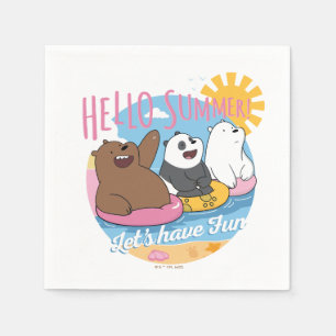 Guardanapo De Papel Bare Bears - Olá Summer! Vamos se divirta