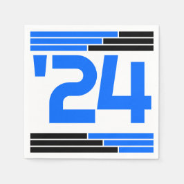 Guardanapo De Papel Bares Azul e Preto Classe do Partido de Formando '