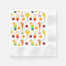 Guardanapo De Papel Barman Bebidas Mistas Coloridas Festa