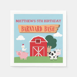 Guardanapo De Papel Barnyard Birthday Bash/Partido
