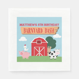 Guardanapo De Papel Barnyard Birthday Bash/Partido