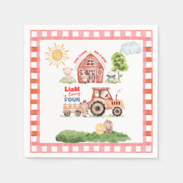 Guardanapo De Papel Barnyard Fun Any Age Birthday