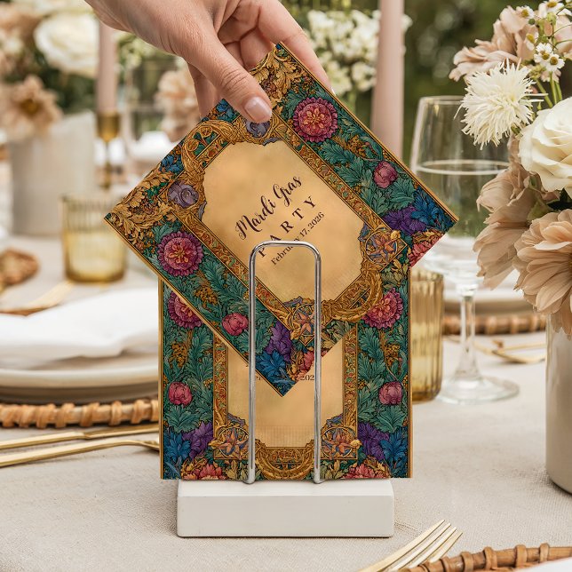 Guardanapo De Papel Baroque Floral Mardi Gras Masquerade (Criador carregado)