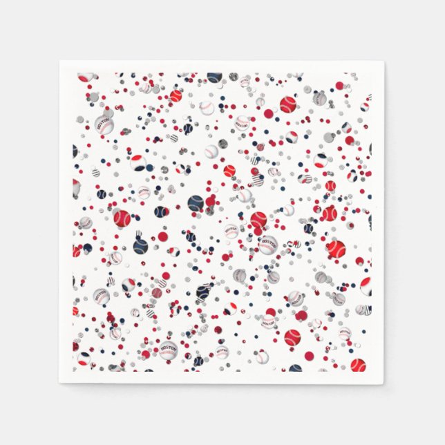 Guardanapo De Papel Baseball Confetti, NAPKINS DE FESTA DE PAPEL Trans (Frente)