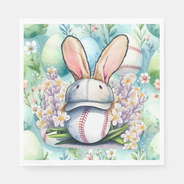 Guardanapo De Papel Baseball Easter  themed  (Frente)