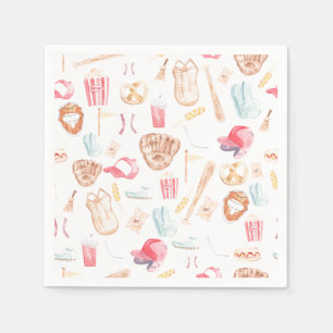 Guardanapo De Papel Baseball em Aquarela