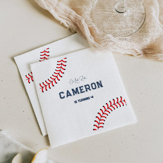 Guardanapo De Papel Baseball Themed Birthday