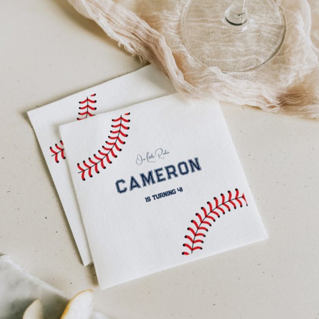 Guardanapo De Papel Baseball Themed Birthday (Criador carregado)