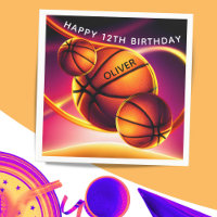 Basketball Ball Sports Happy Birthday Party