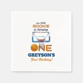 Guardanapo De Papel Basketball Rookie Of The Year First Birthday