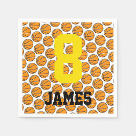 Guardanapo De Papel Basquete Crianças Nome Personalizado Número Esport